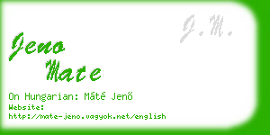 jeno mate business card